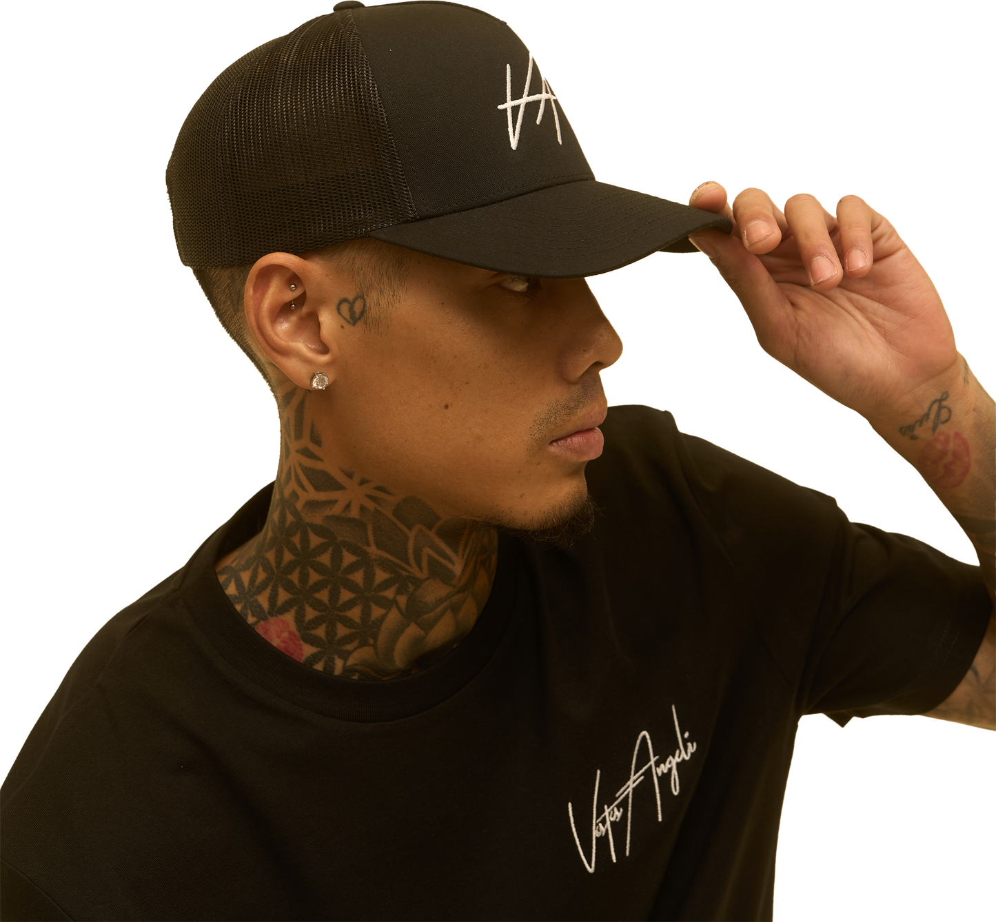 Camiseta Básica Negra Vestes Angeli