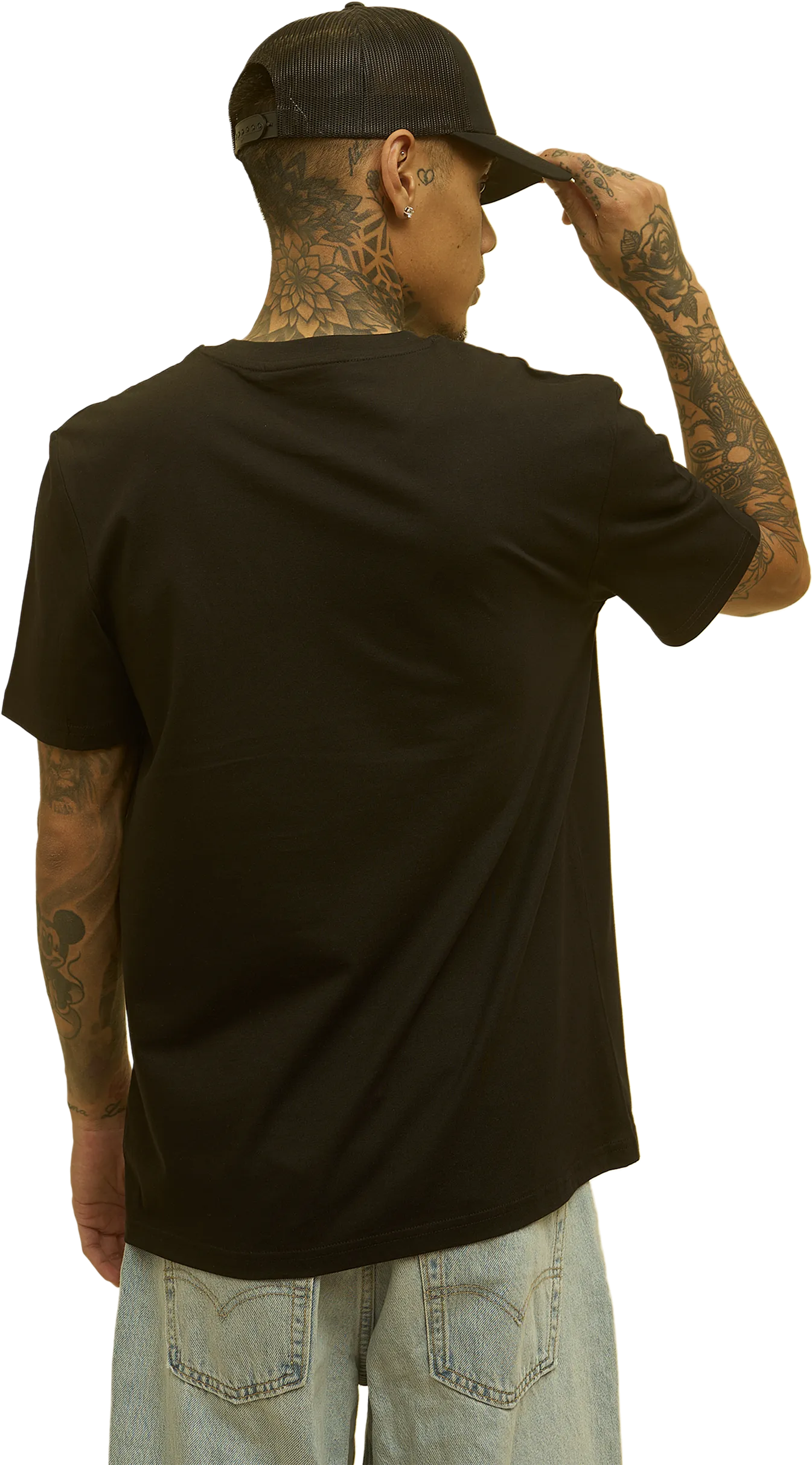 Camiseta Básica Negra Vestes Angeli